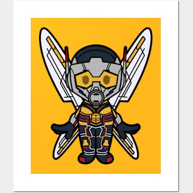 Wasp Chibi Wall Art by mighty corps studio